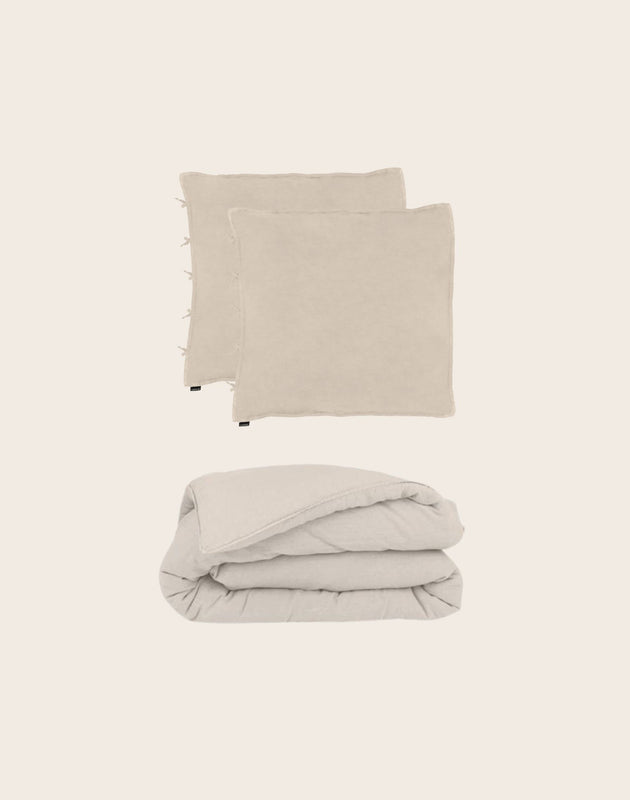 Parure de lit Selena - Blanc Cassé