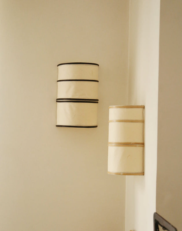 Applique murale en bambou et rotin