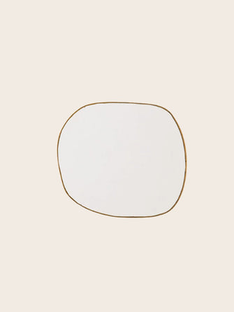 Petit miroir mural en laiton Ame