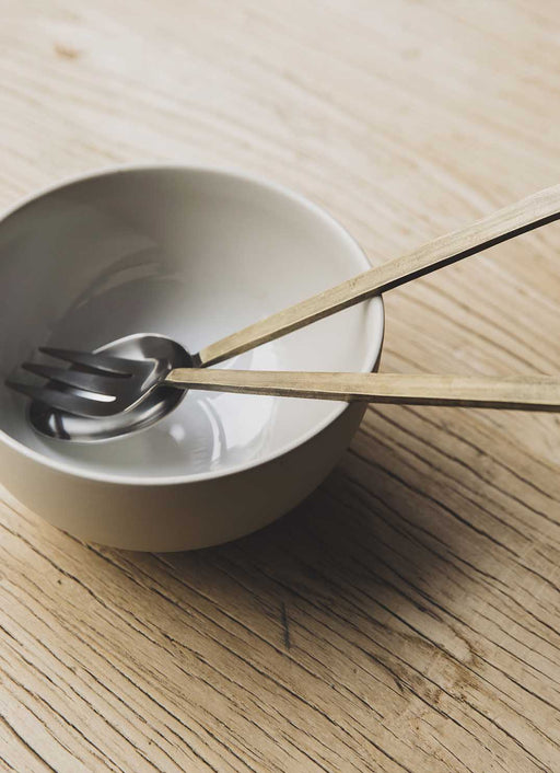 Couverts de service avec manche doré