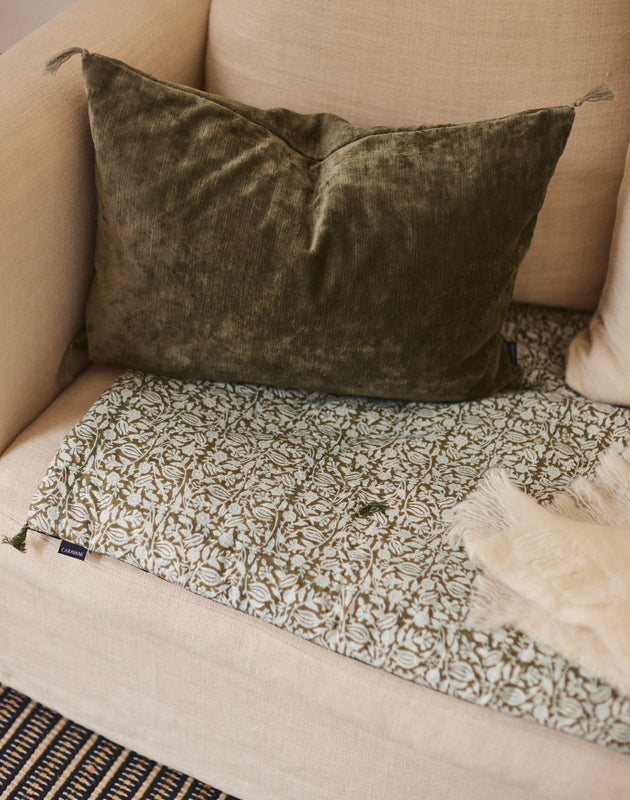 Sofa cover en velours et coton