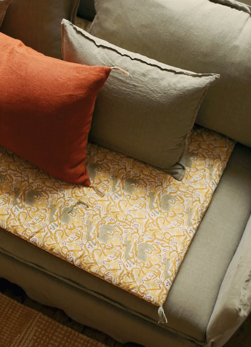 Sofa cover en velours et coton