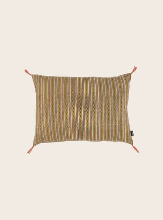 Housse de coussin rectangulaire en coton Raana