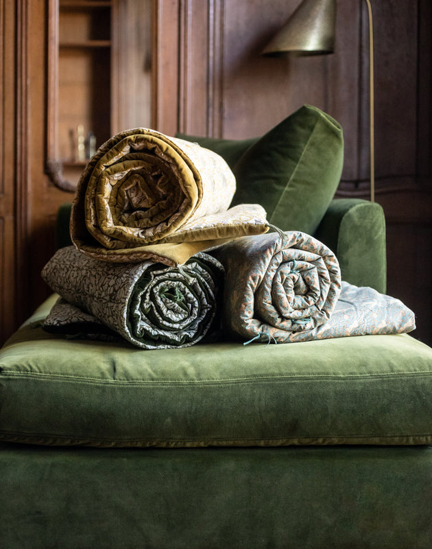 Sofa cover en velours et coton