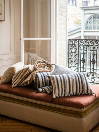 Housse de coussin en khadi de coton Kormo