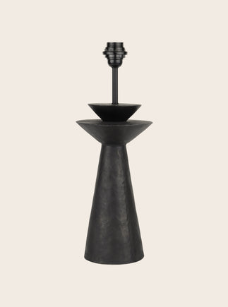 Pied de lampe à poser Rosha en métal noir