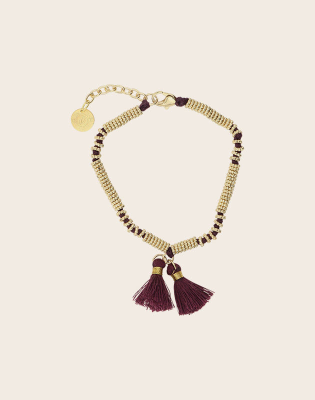 Bracelet double pompon