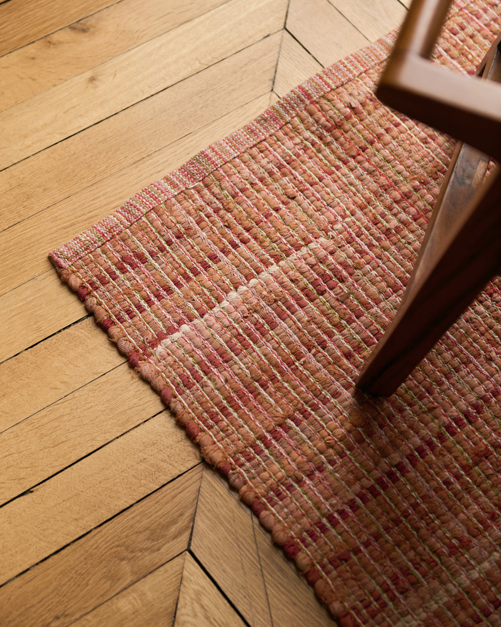 Rouleau De Bandes De Laine Pour Tressage De Tapis - Marron/beige, 1 Rouleau, Vintage