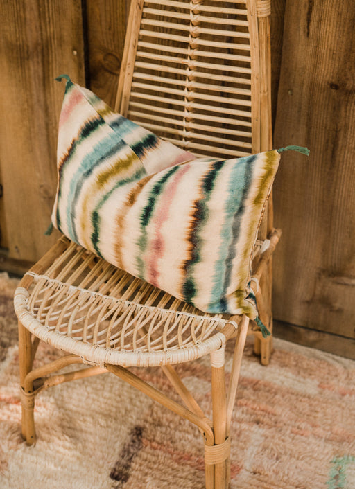 Housse de coussin Flusso en lin et jute