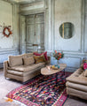 Housse de coussin en velours de coton Inika et motifs floraux