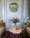 Grand miroir mural en laiton serti main Ame