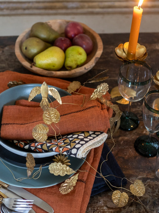 Guirlande Lilas en laiton doré