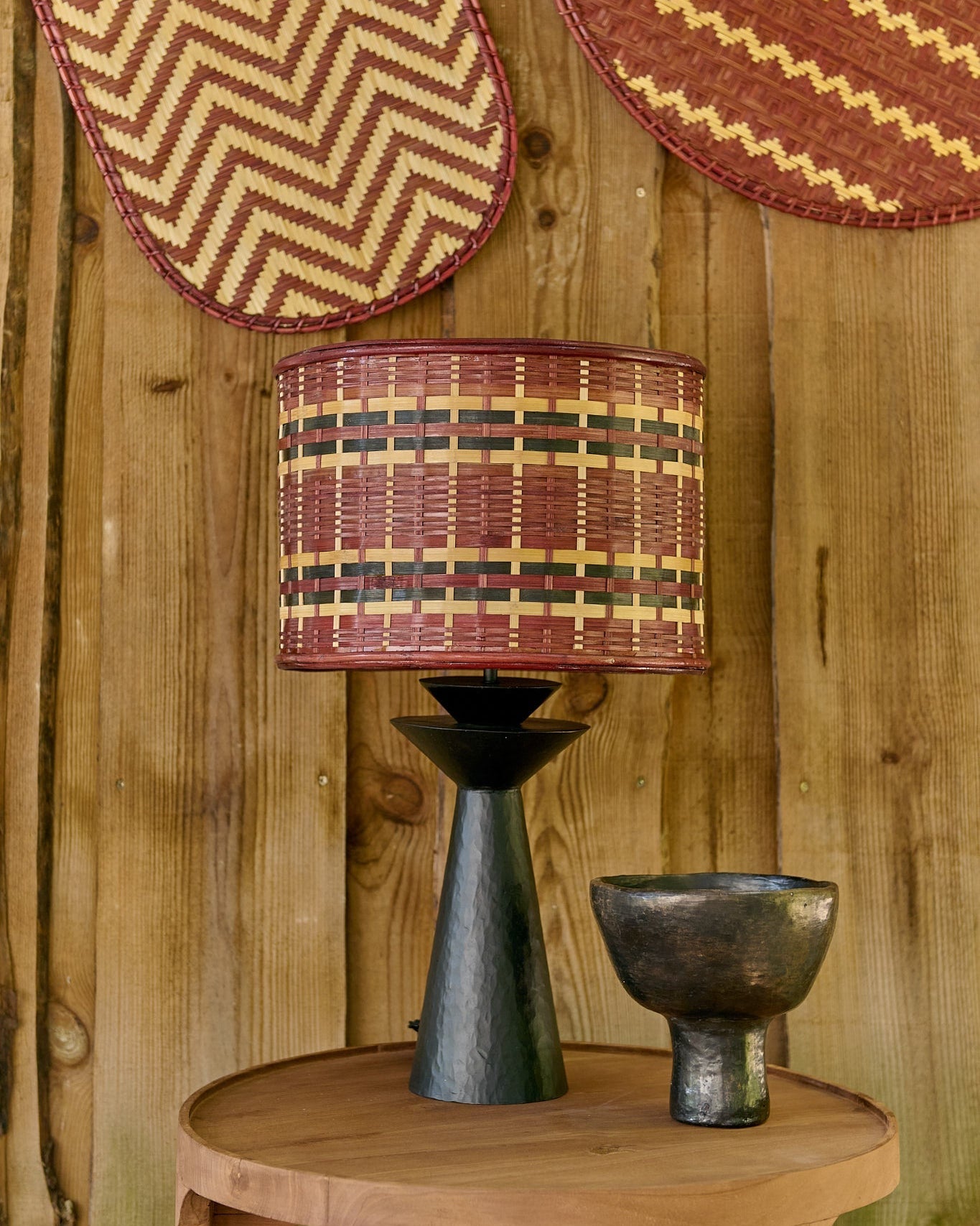 Wall-art Hawa et pied de lampe à poser rosha
