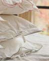 Set de 2 taies d'oreiller blanches Bora en percale de coton biologique 