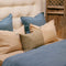 Housse de coussin rectangulaire à rayures en coton Raana