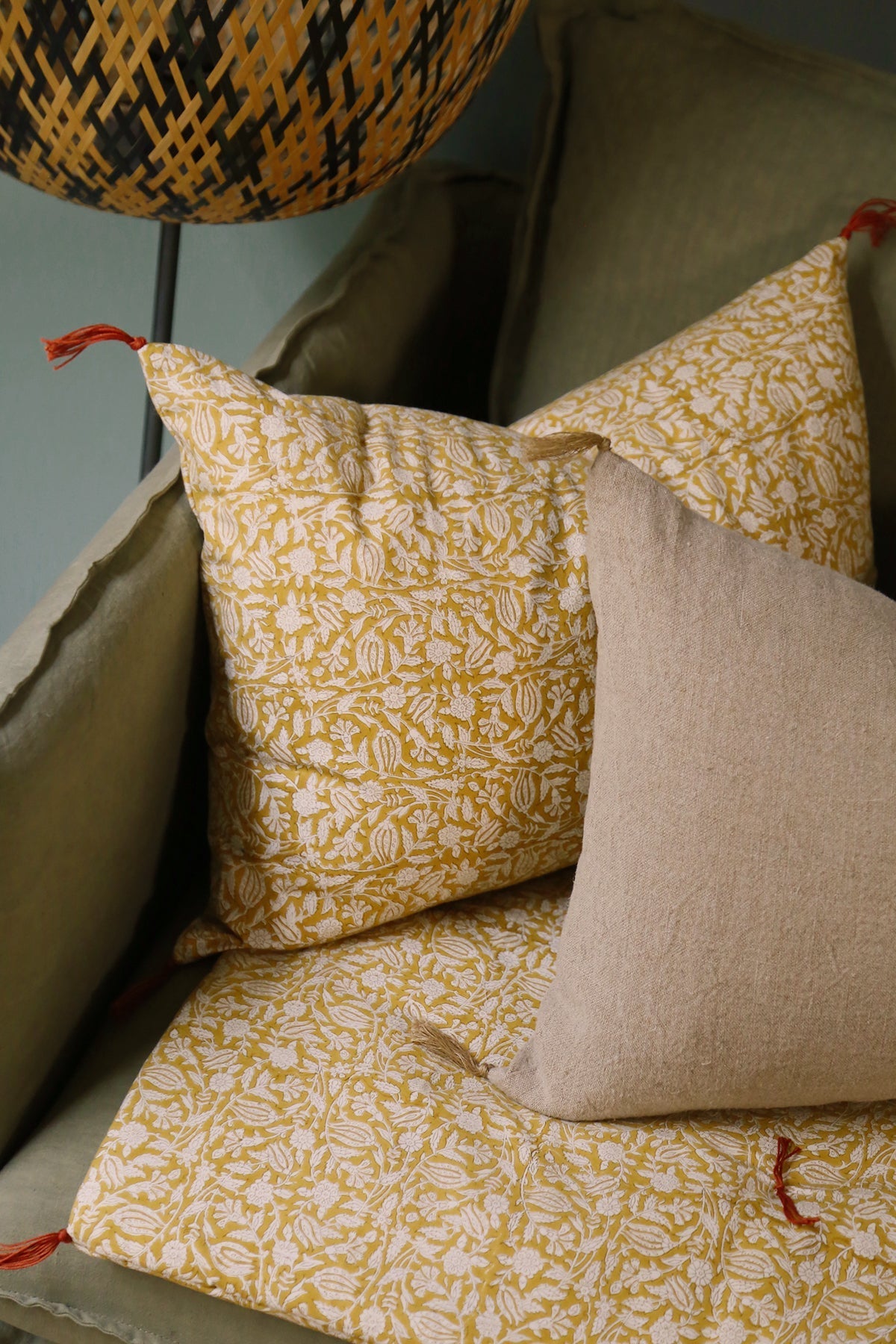 Housse de coussin Tulipan curcuma