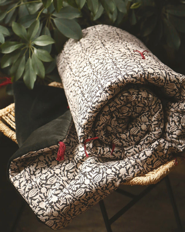 Sofa cover en velours et coton