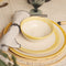 Lot de 4 assiettes Ecume en faïence émaillée