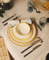 Assiettes et bol Ecume en faïence émaillée 