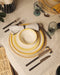 Assiettes et bol Ecume en faïence émaillée 