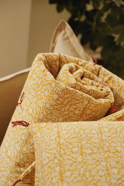 Sofa cover en coton à motifs Tulipan - Caravane