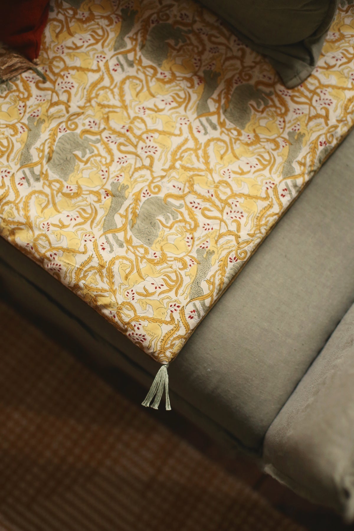 Sofa cover en velours et coton