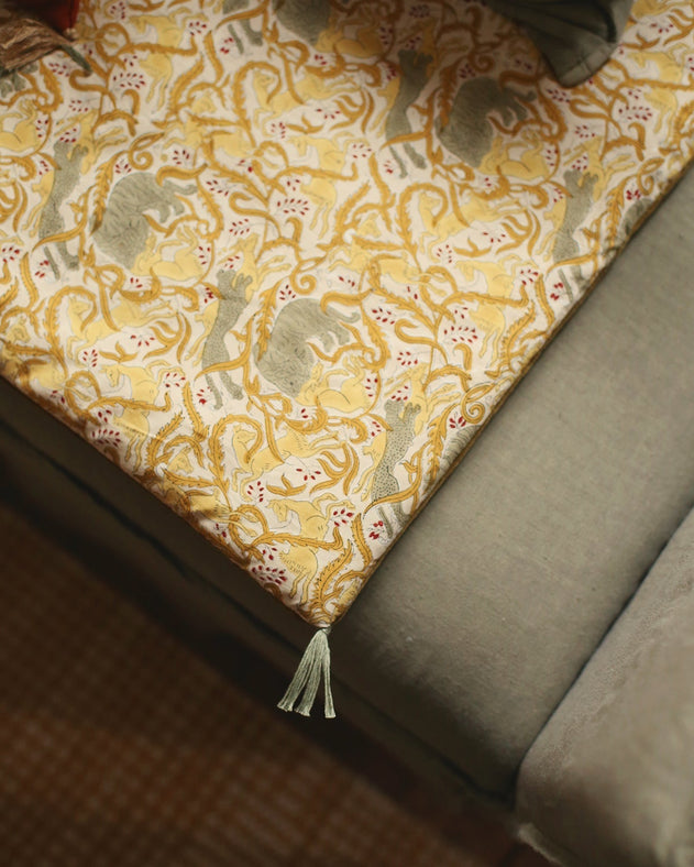 Sofa cover en velours et coton