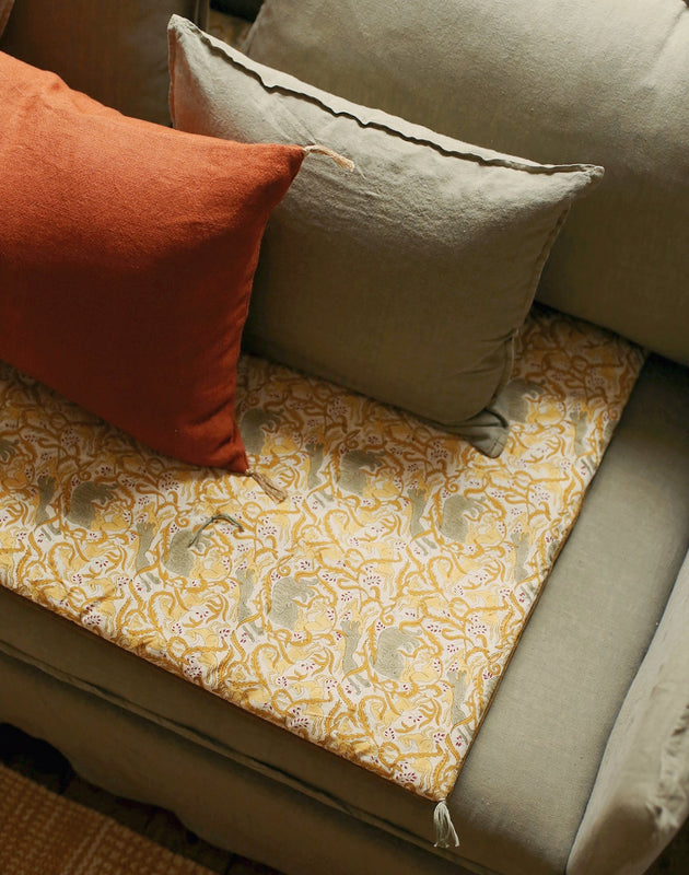 Sofa cover en velours et coton
