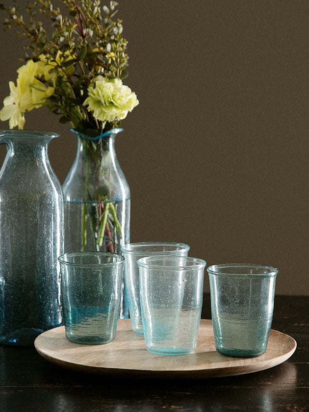 Verrerie : verre à eau en verre recyclé