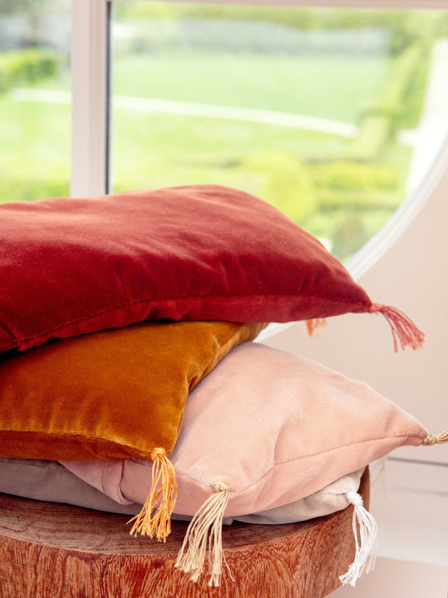 Noyaux de cerise en velours de coton