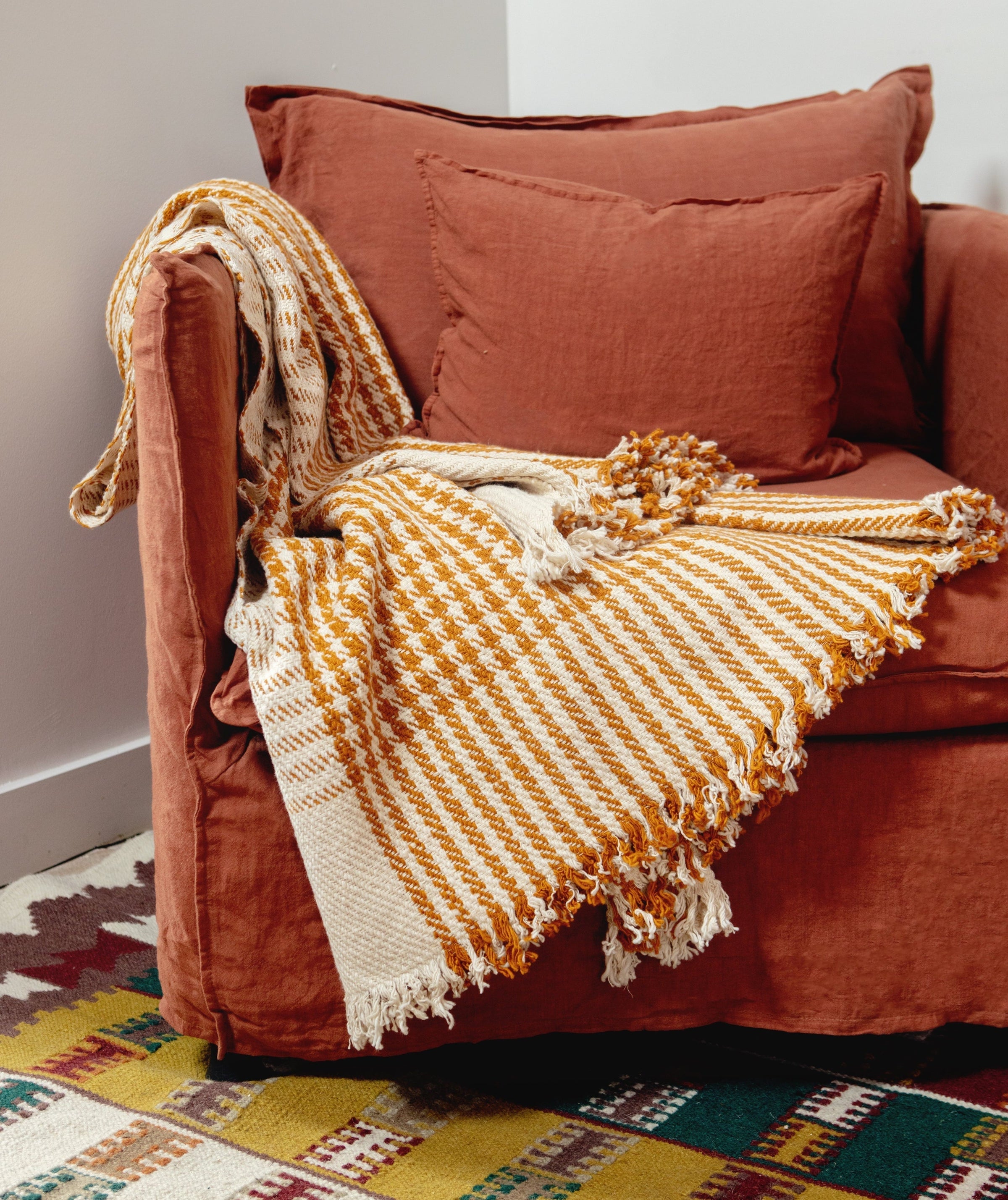 Plaid pied de poule