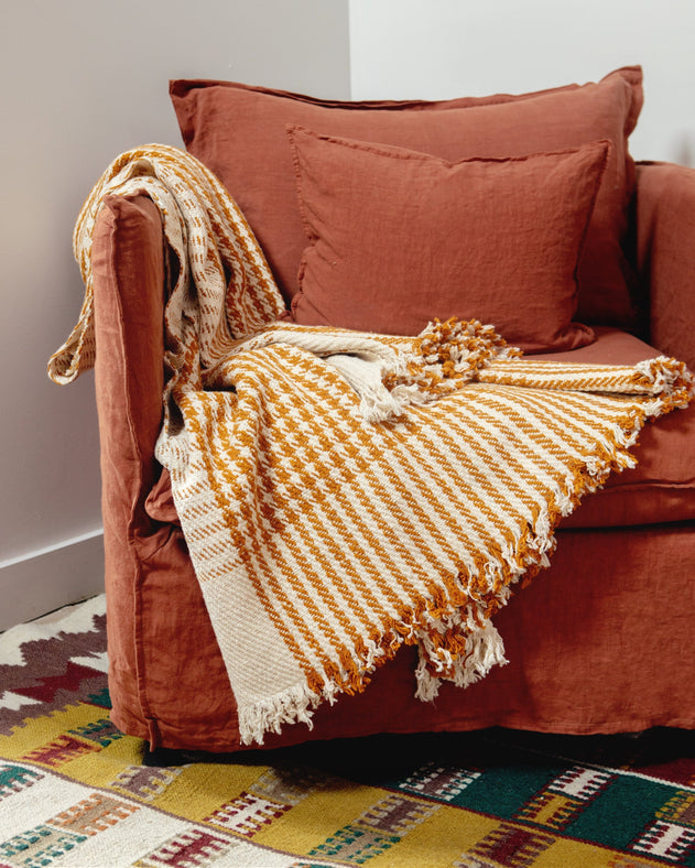 Plaid pied de poule