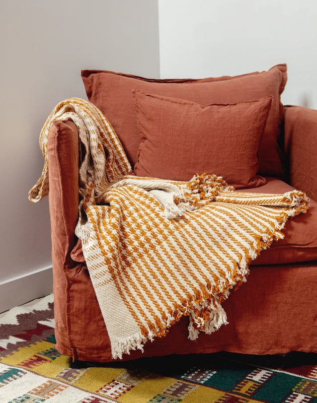 Plaid pied de poule