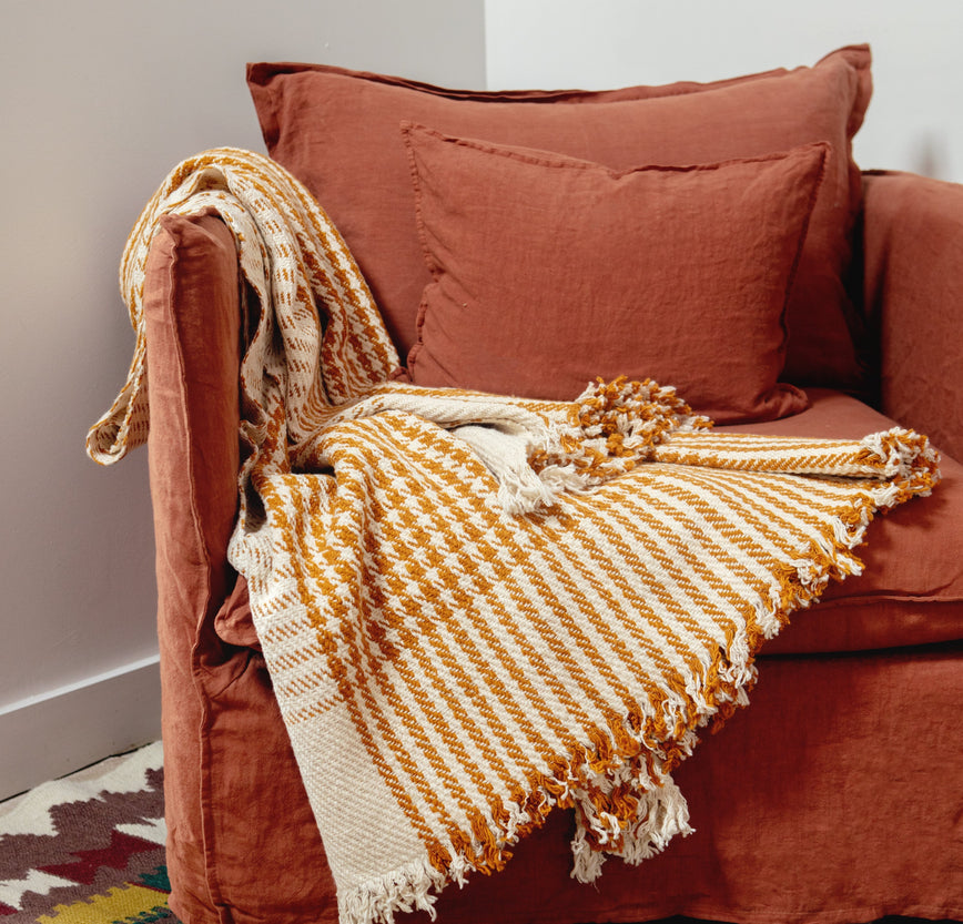 Plaid pied de poule