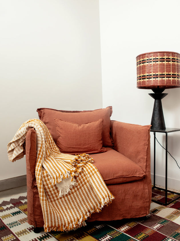 Pied de lampe à poser Rosha en métal noir