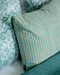 Détails des motifs de la housse de coussin Florio Lac