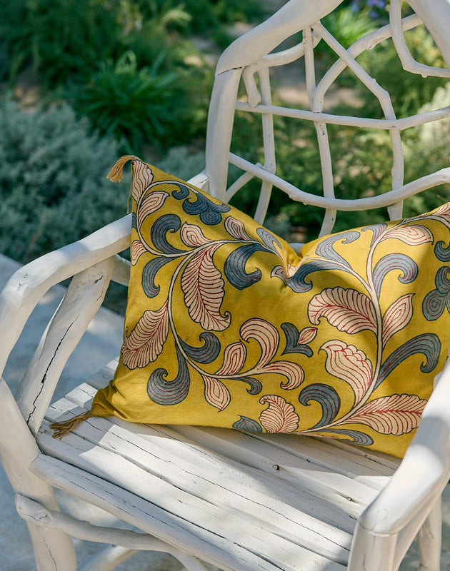 Housse de coussin Kalamkari
