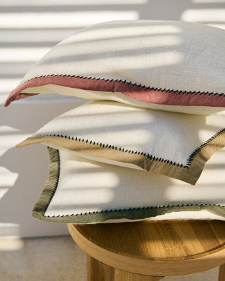 Housse de coussin Khadi Noir