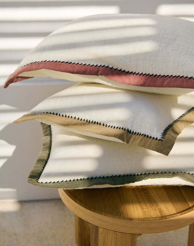 Housse de coussin Khadi Noir