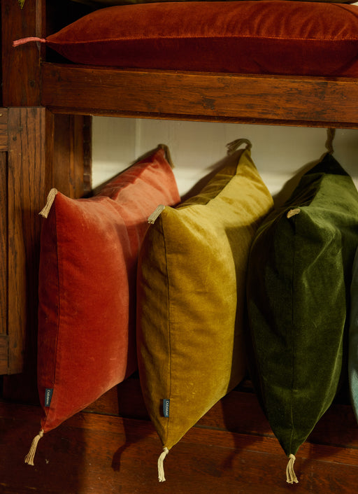 Washed velvet cushion cover