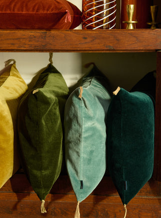 Washed velvet cushion cover