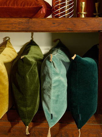 Washed velvet cushion cover