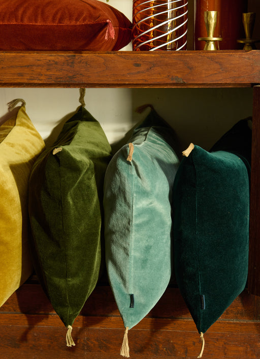 Washed velvet cushion cover