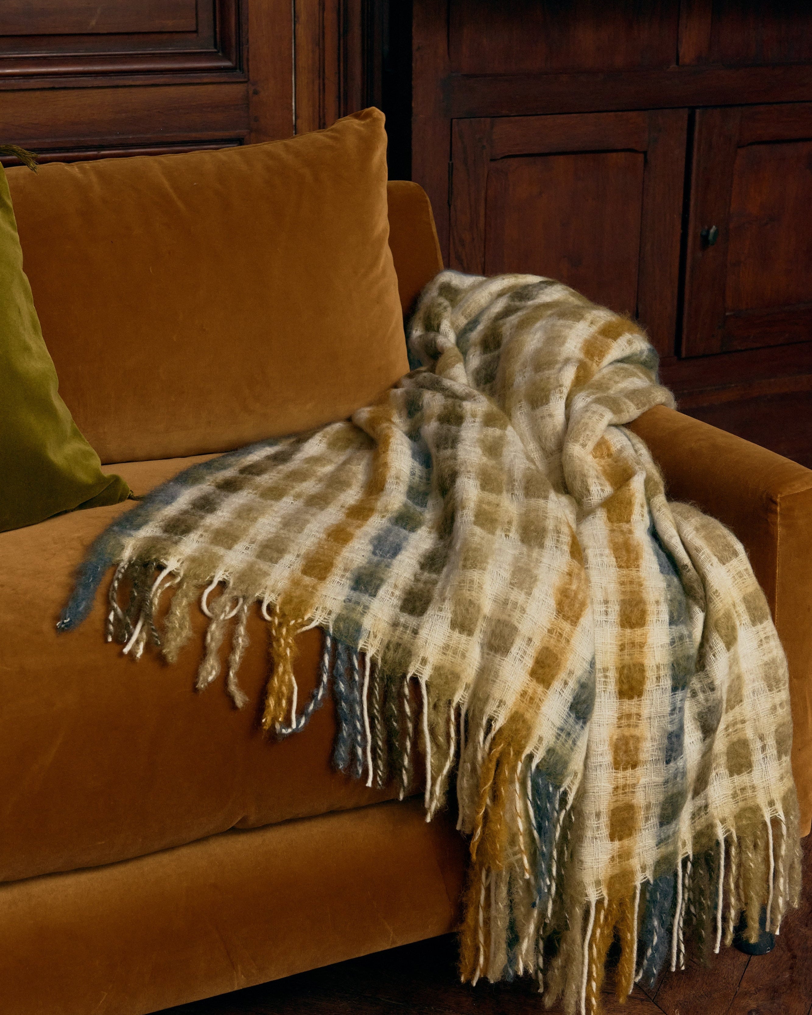 CARAVANE ウールブレンド ブランケット CARAVANE ウールブレンド ブランケット and Throws sofa メルカリ