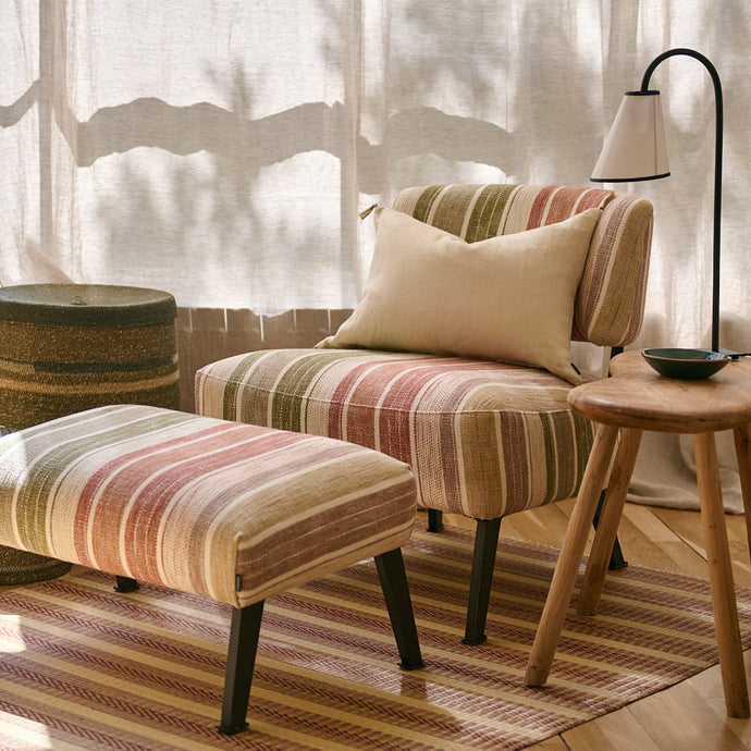 Kaar Siroko armchair and footstool