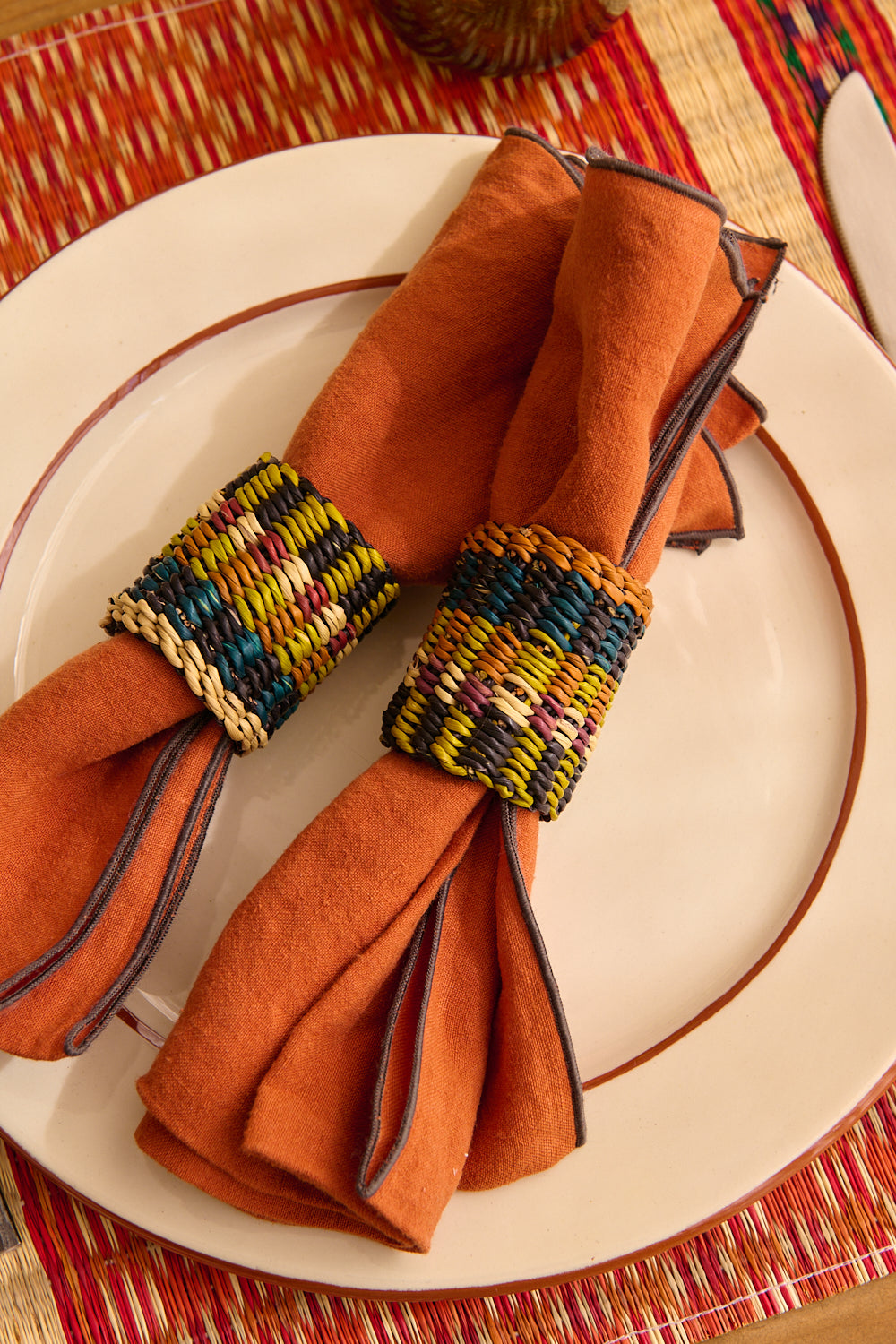 Nigelle 4 piece napkin ring set