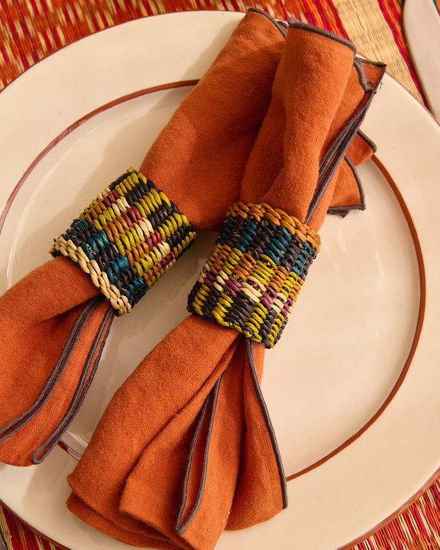 Nigelle 4 piece napkin ring set