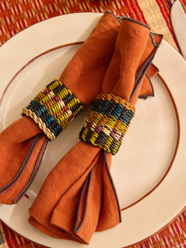 Nigelle 4 piece napkin ring set