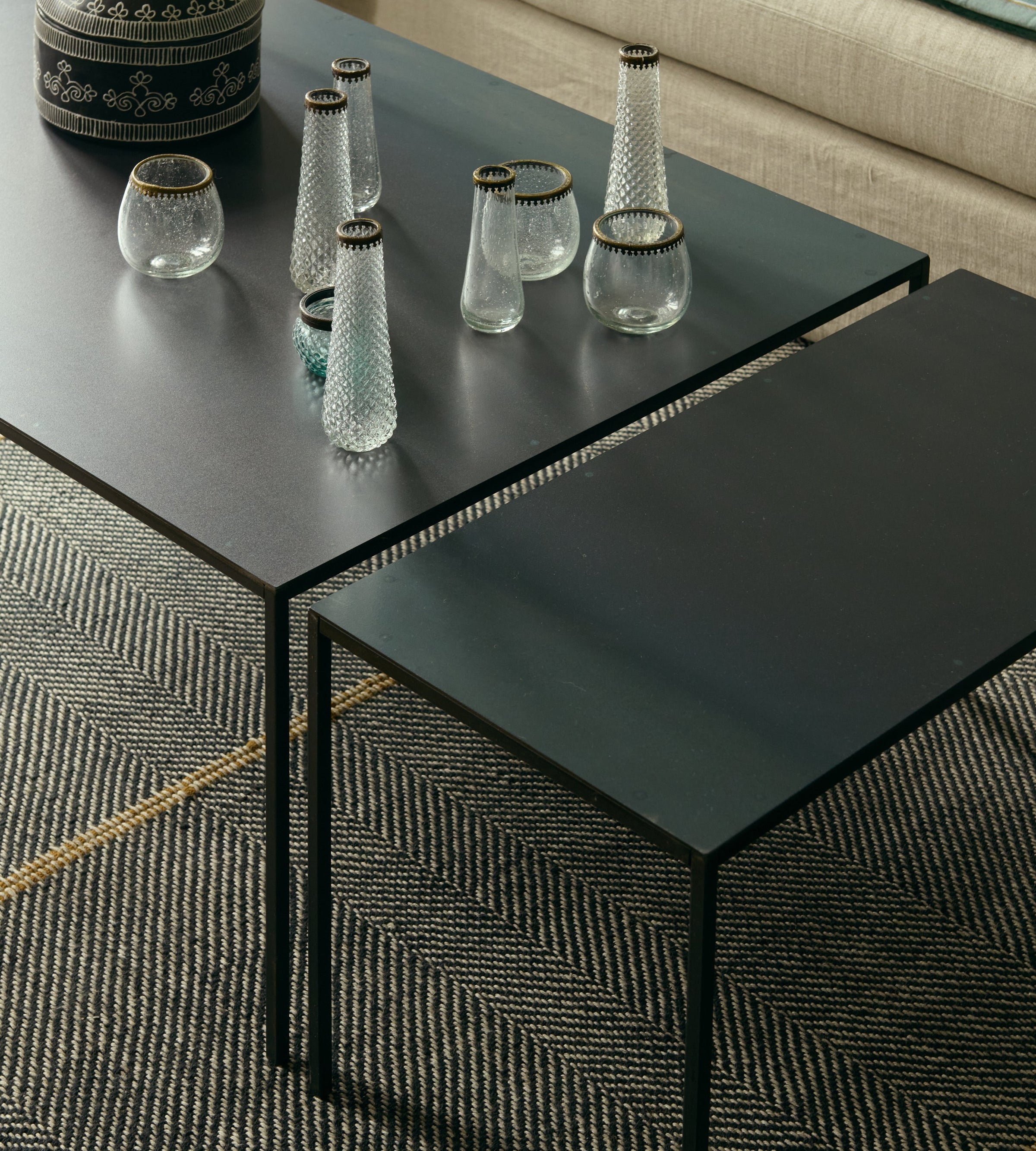 Tapis Herringo charcoal