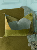 House de coussin Orion en velours lavé couleur Mousse